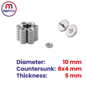 10x8-4x5 mm Countersunk Neodymium Magnet