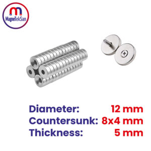 12×8-4x5mm Countersunk Neodymium