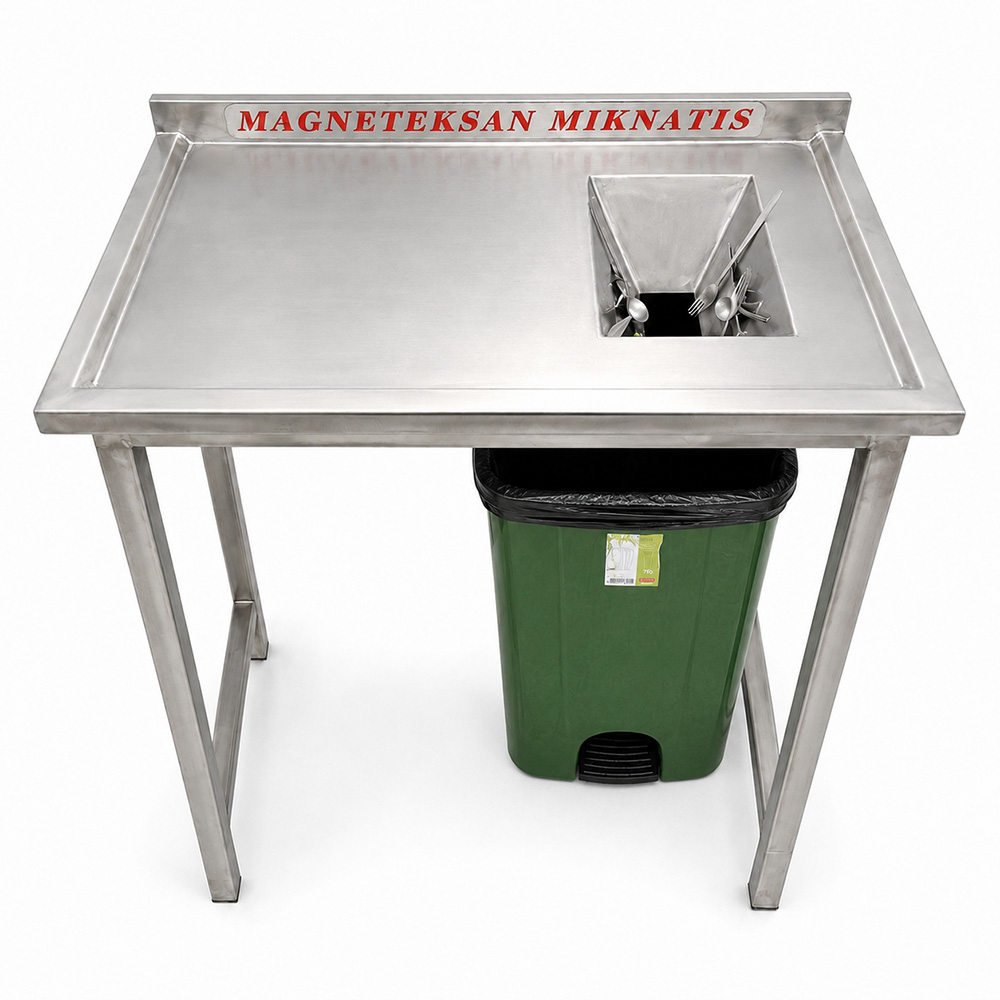 Magnetic Cutlery Catcher Stand for Industrial Canteens – 100x100x58 cm Neodymium