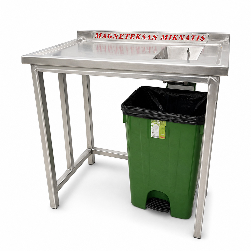 Magnetic Cutlery Catcher Stand for Industrial Canteens – 100x100x58 cm Neodymium
