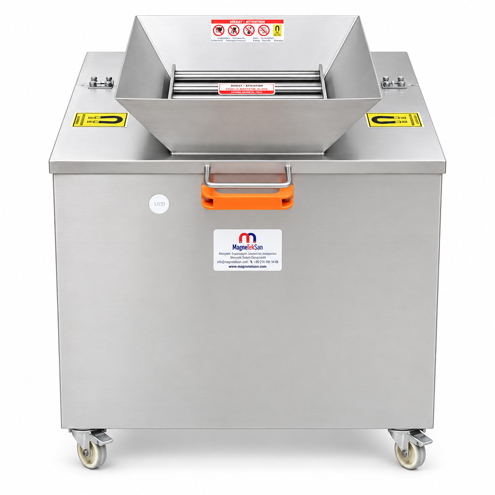 Trolley Grid Magnet Separator – 250x250 mm, 5xØ25 mm N35 Neodymium, 10000 Gauss