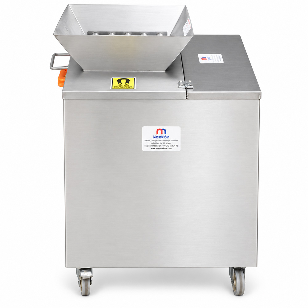Trolley Grid Magnet Separator – 250x250 mm, 5xØ25 mm N35 Neodymium, 10000 Gauss