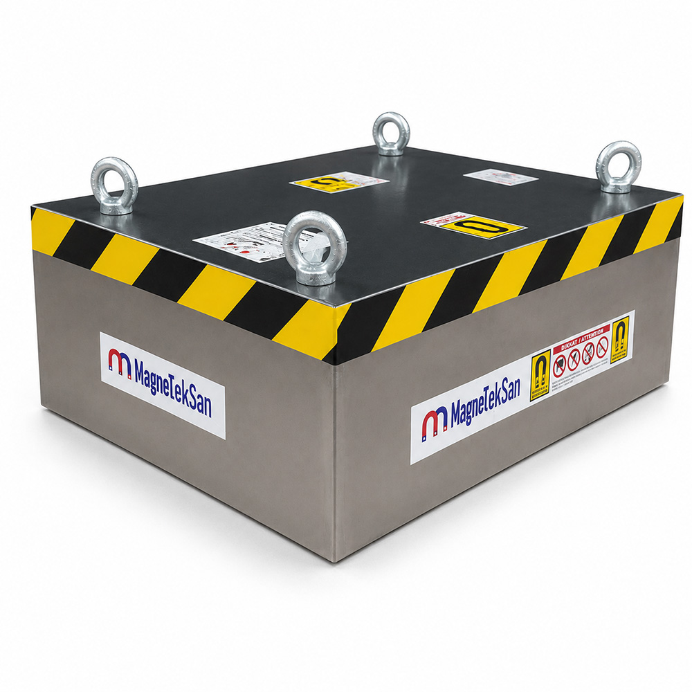 600x500x200 mm Ferrite Suspended Plate Magnet – Pallet Recycling Line