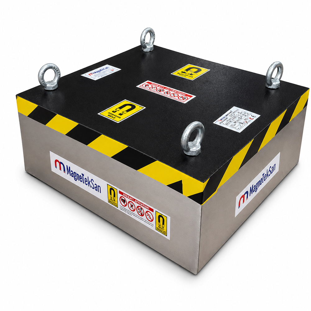 600x500x200 mm Ferrite Suspended Plate Magnet – Pallet Recycling Line