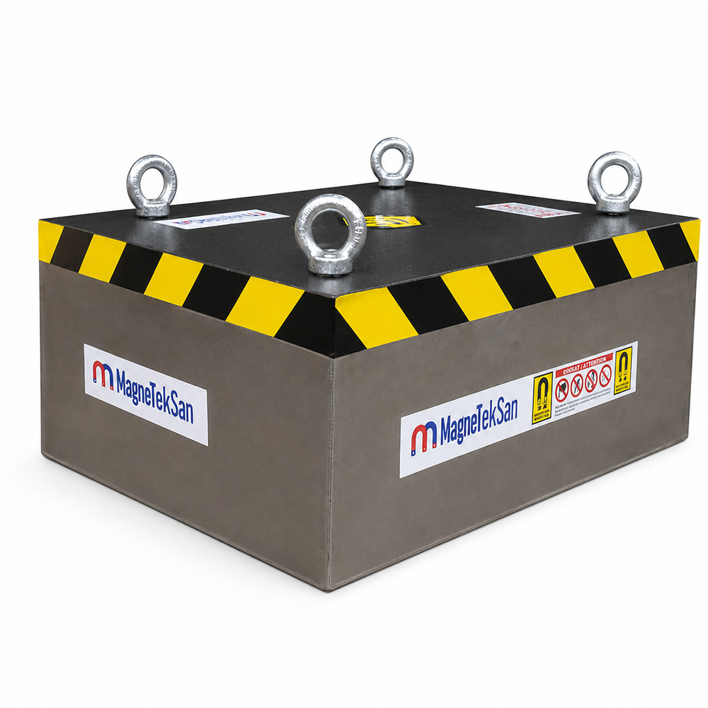 600x500x200 mm Ferrite Suspended Plate Magnet – Pallet Recycling Line