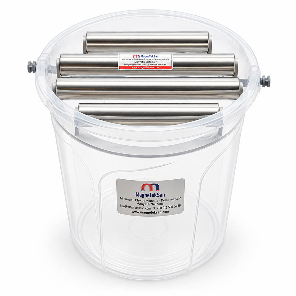 Bucket Magnetic Grid for Pulses Before Packaging – Ø300 mm Ø32x4 N35 Neodymium 10,000 Gauss