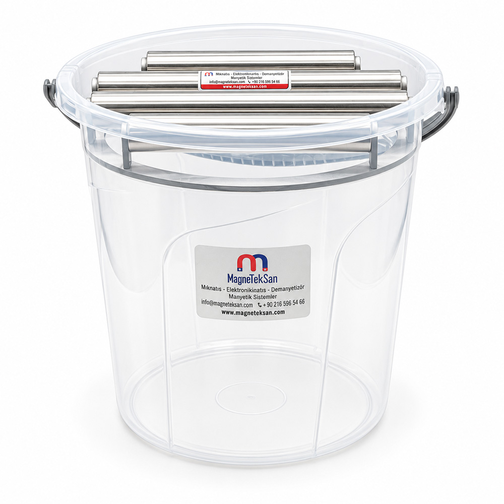 Bucket Magnetic Grid for Pulses Before Packaging – Ø300 mm Ø32x4 N35 Neodymium 10,000 Gauss