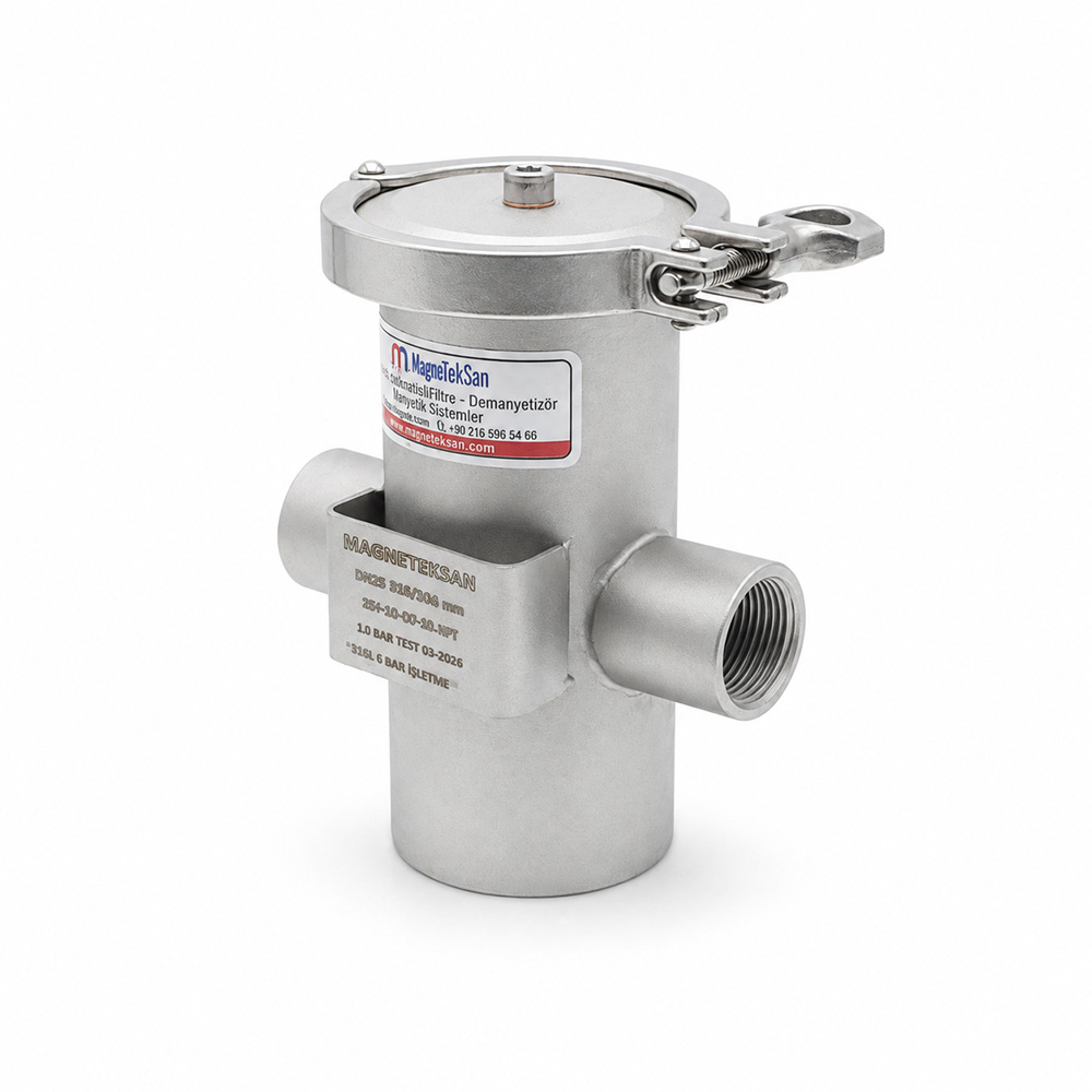 DN25 Neodymium Magnetic Filter for Tahini Production Lines
