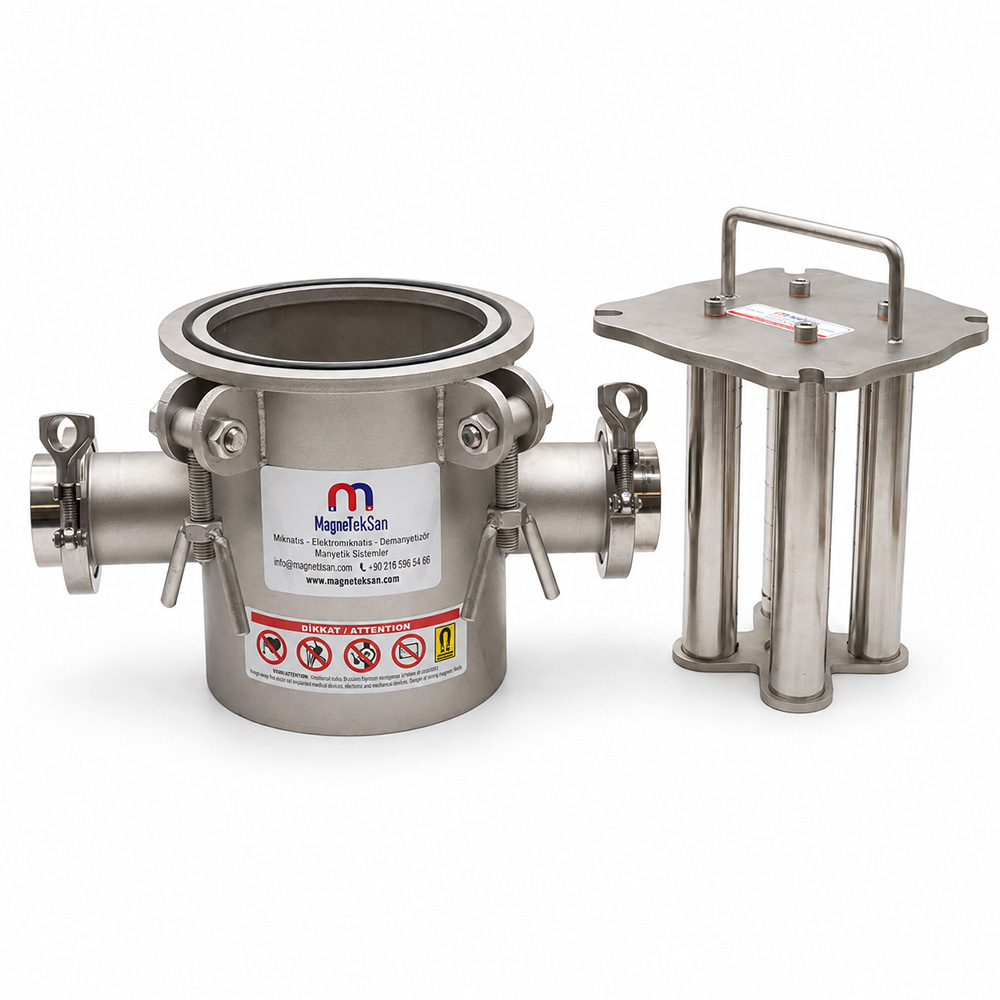 DN50 Ø32x190 mm Neodymium Magnetic Filter – Biodiesel Production Line