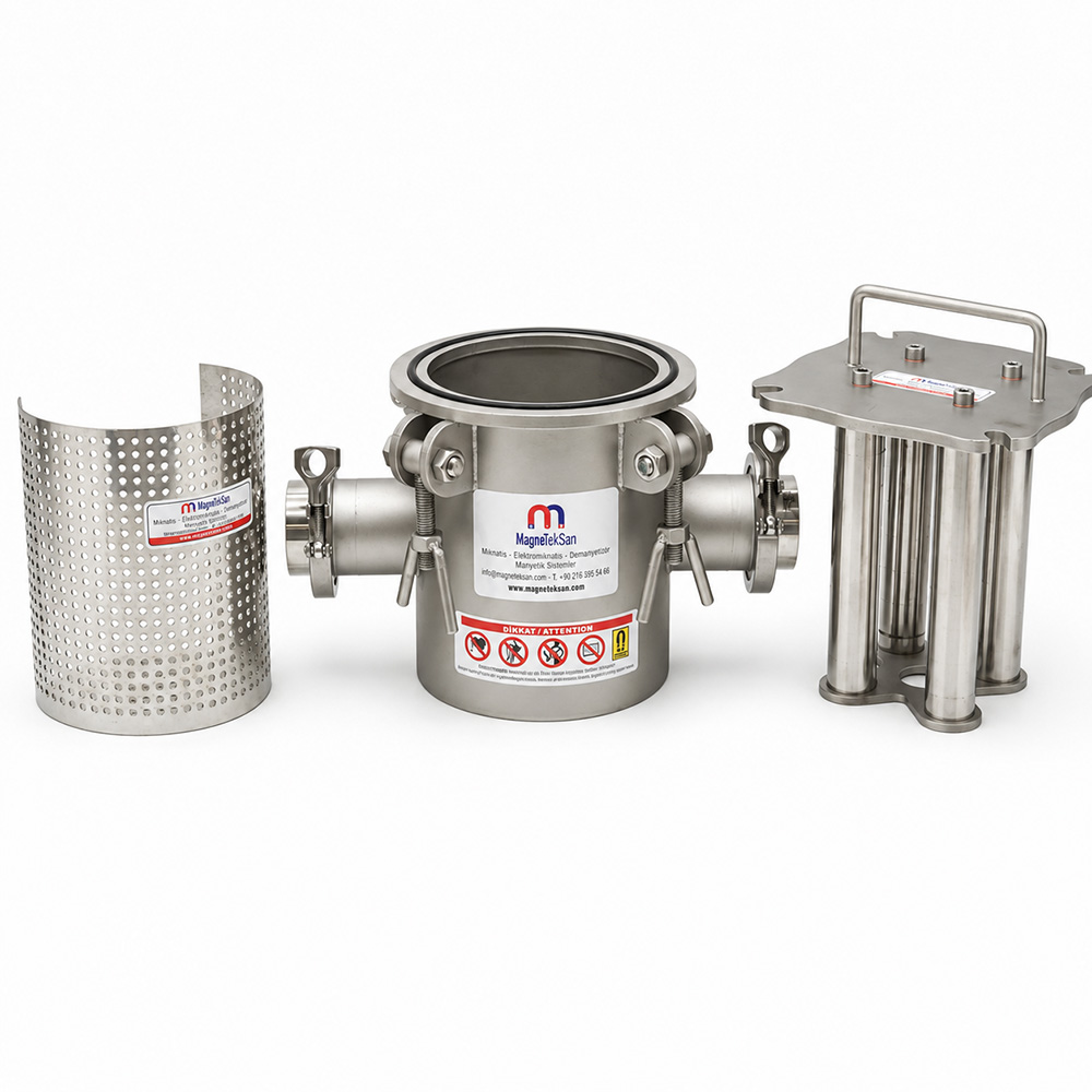 DN50 Ø32x190 mm Neodymium Magnetic Filter – Biodiesel Production Line