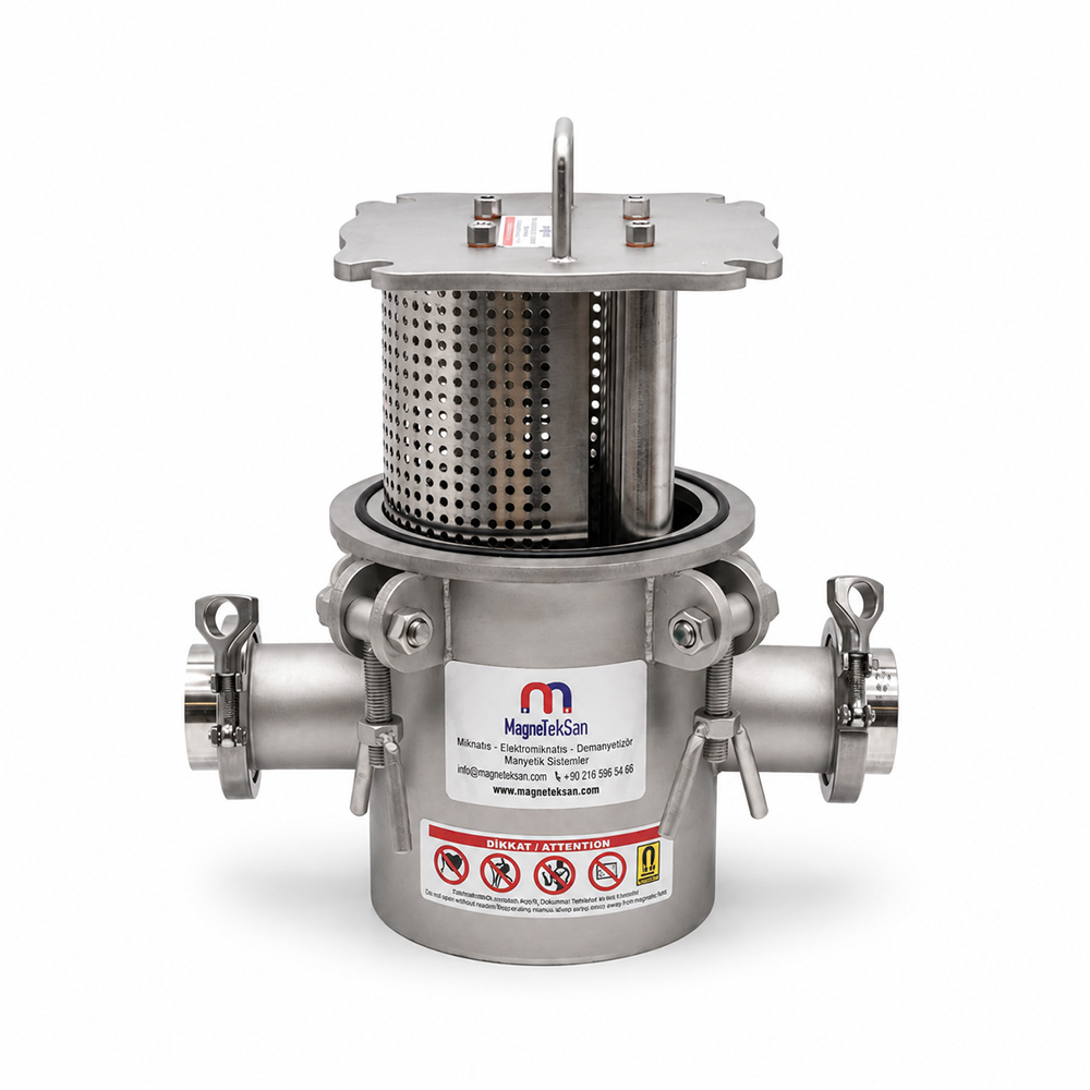 DN50 Ø32x190 mm Neodymium Magnetic Filter – Biodiesel Production Line