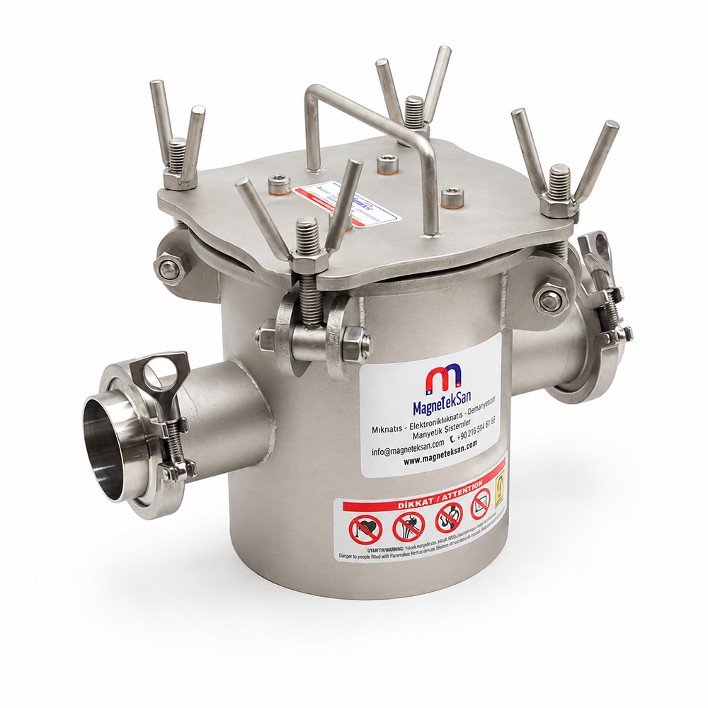 DN50 Ø32x190 mm Neodymium Magnetic Filter – Biodiesel Production Line