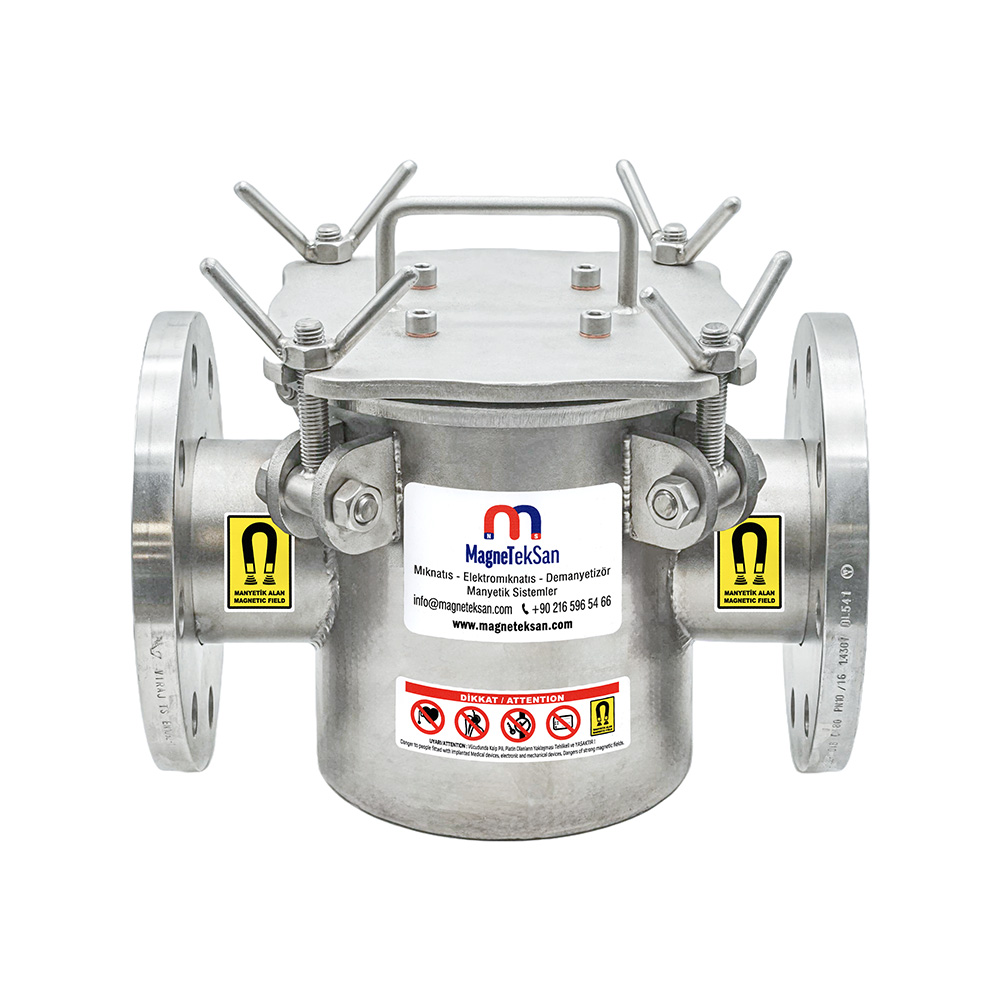 DN80 Flanged Neodymium Magnetic Filter for Chiller Cooling Water Lines