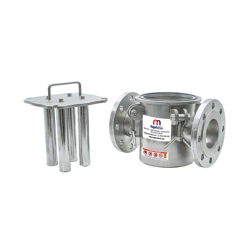 DN80 Flanged Neodymium Magnetic Filter for Chiller Cooling Water Lines
