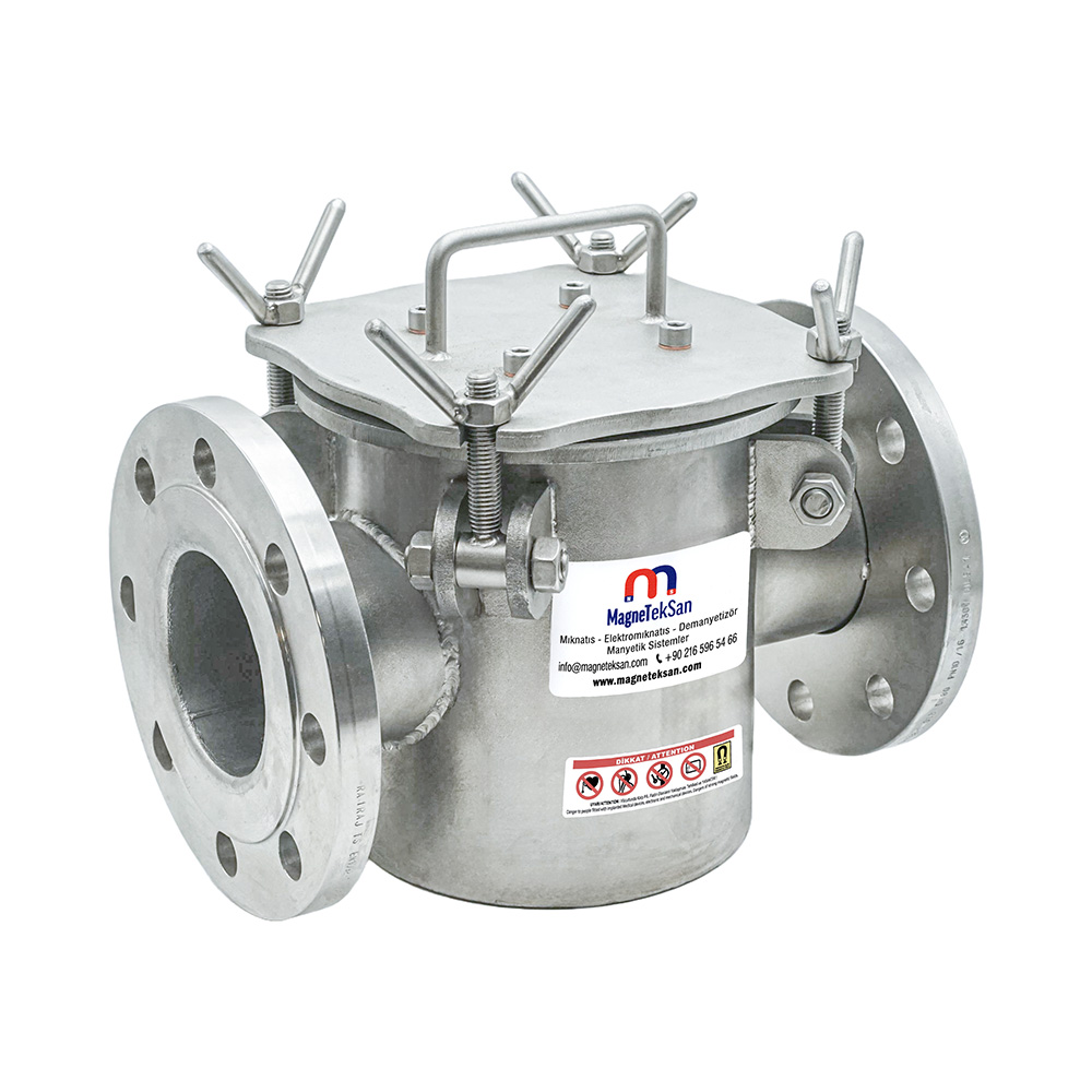 DN80 Flanged Neodymium Magnetic Filter for Chiller Cooling Water Lines