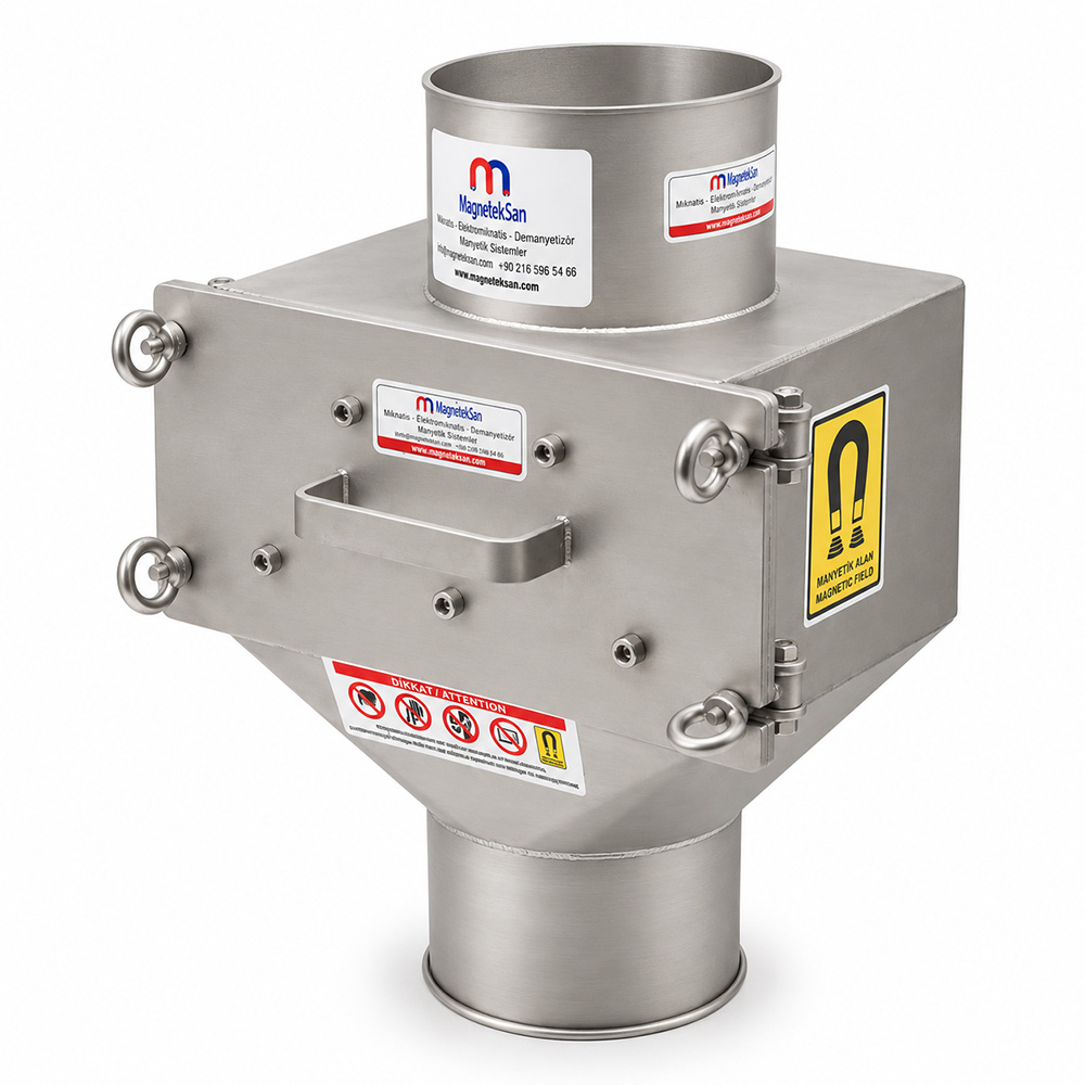 Ø150 mm Round Inlet Drawer Magnet – Dry Yeast Packaging Line