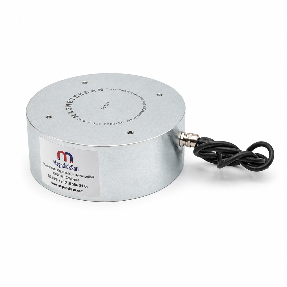 Ø200x80 mm 48V DC 225W Press Line Sheet Transfer Electromagnet (4)