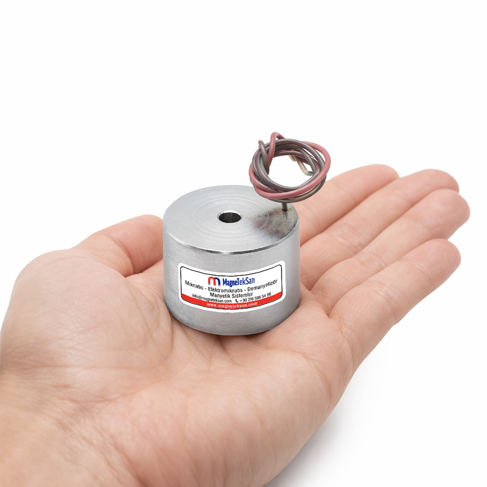 Ø40x29 mm – Round Electromagnet – Bolt Feeding Line, 24V DC 13W